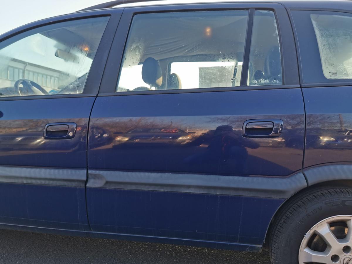 Opel Zafira A T&uuml;r Autot&uuml;r Rohbaut&uuml;r Fondt&uuml;r hinten links Z20Z Atlantikblau
