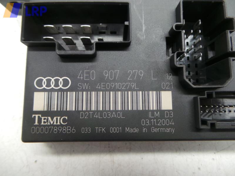 Audi A8 4E BJ2002 Bordnetzsteuergerät links 4E0907279L SW 4E0910279L 00007898B6