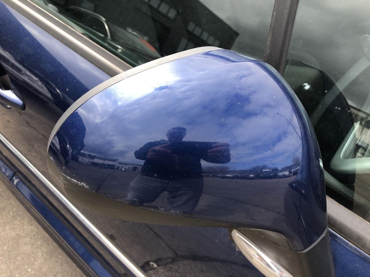 Peugeot 207SW Au&szlig;enspiegel rechts Seitenspiegel R&uuml;ckspiegel elektrisch KPL blau