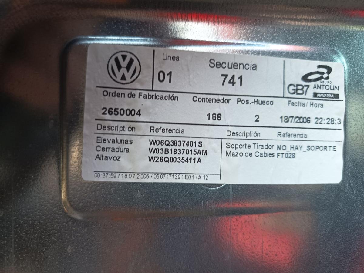 VW Polo 9N3 3türer original Fensterheber vorn links Fahrer mit Motor 6Y2959802