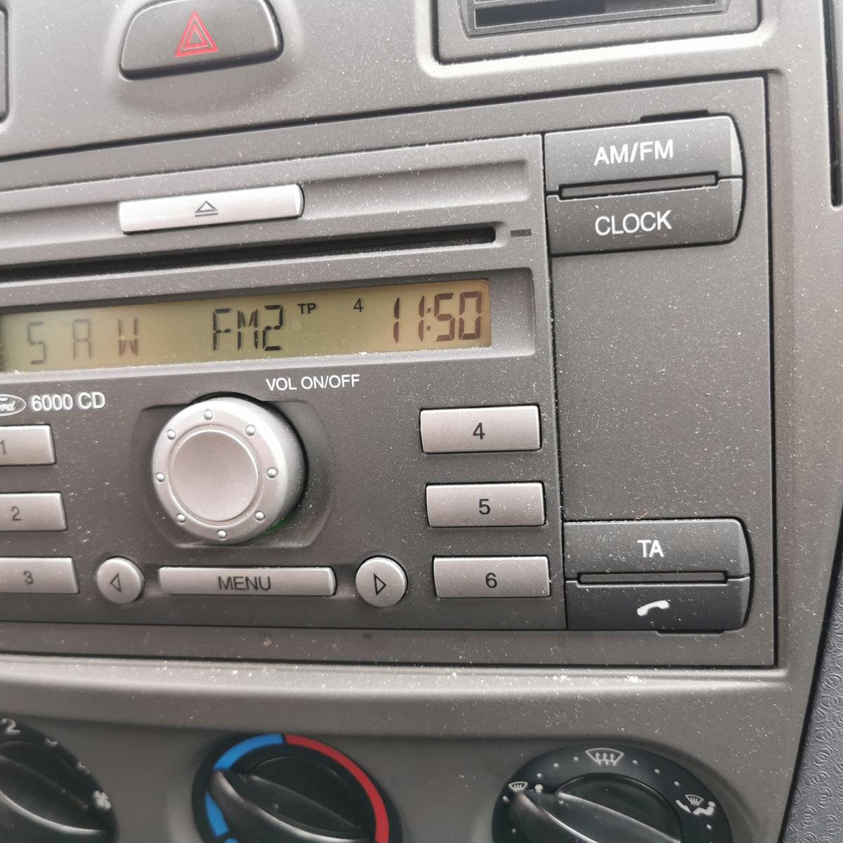 Ford Fusion JU2 Autoradio Radio CD Radio Ford 6000CD Code fehlt mit Test TEXT