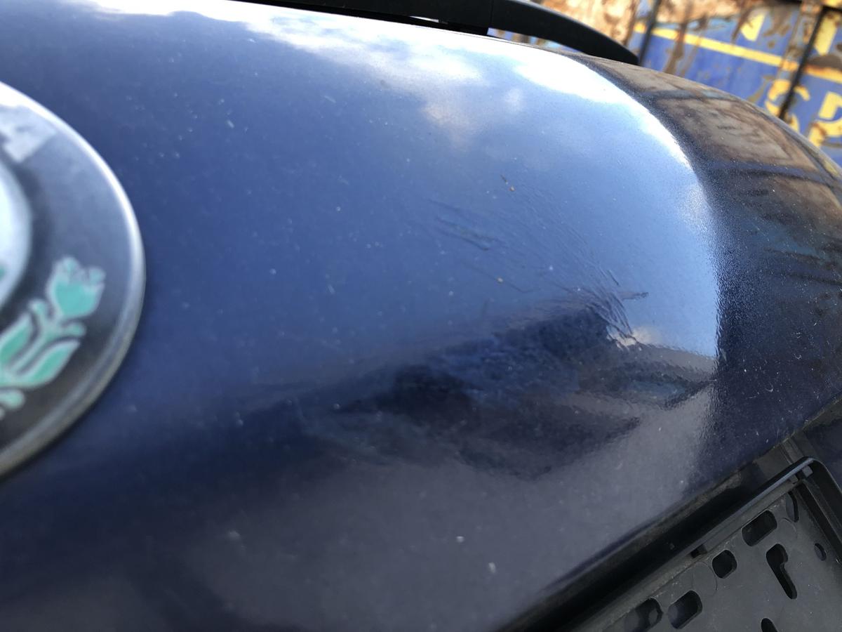Skoda Fabia 6Y Heckklappe mit Scheibe vom 5 t&uuml;rer LF5U Tiefseeblau Metallic