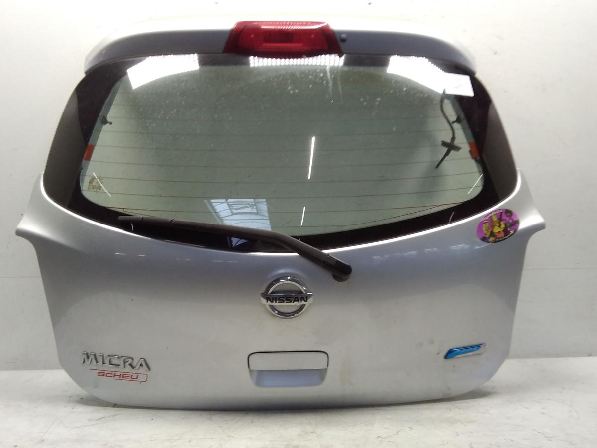 Nissan Micra 4 K13 Heckklappe K23 brilliantsilbermetallic mit Heckscheibe BJ2011