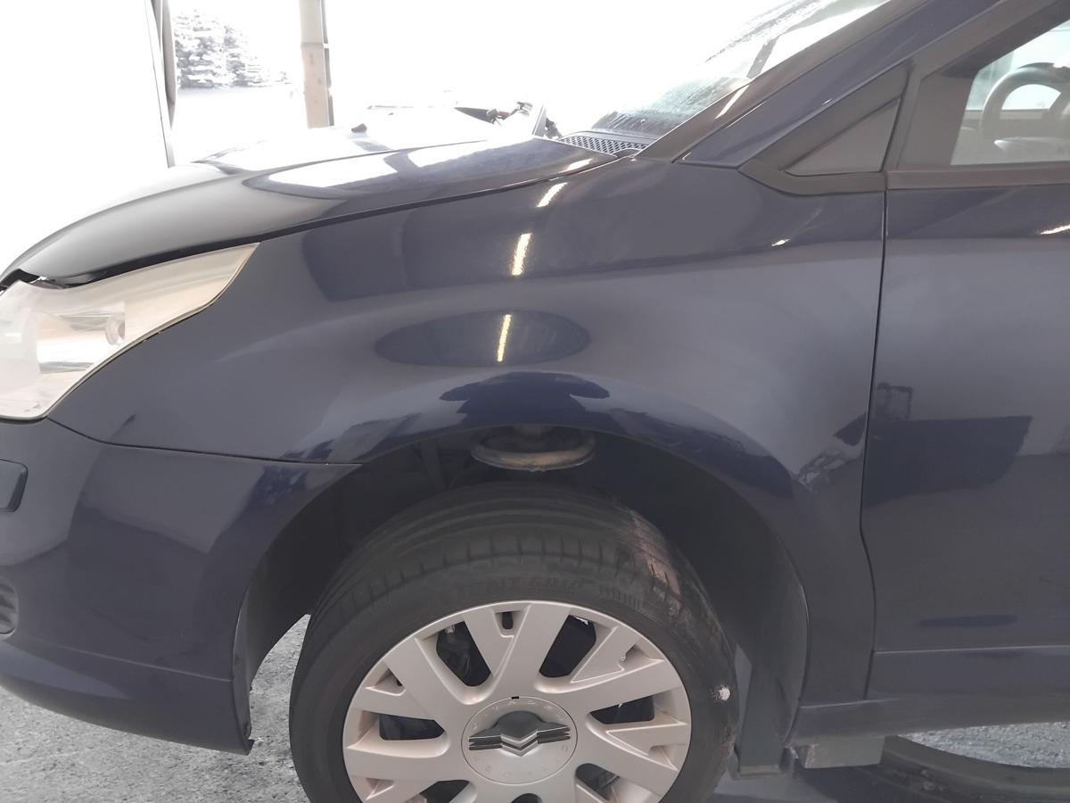Citroen C4 original Kotfl&uuml;gel vorn links KPU Oriental Blau Metallic BJ2007