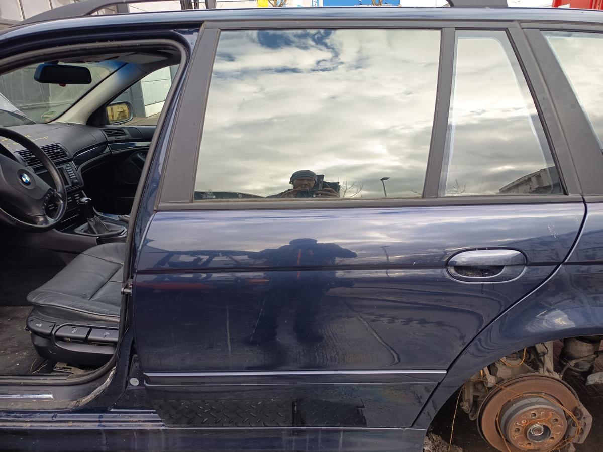 BMW E39 Touring original T&uuml;r hinten links Fond 317/5 Orientblau Bj 2003
