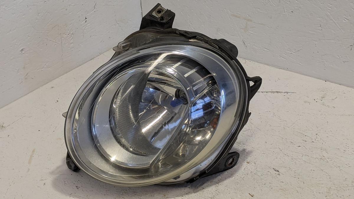 Fiat 500 Typ 312 Scheinwerfer Lampe rechts Hauptscheinwerfer Halogen Trüb