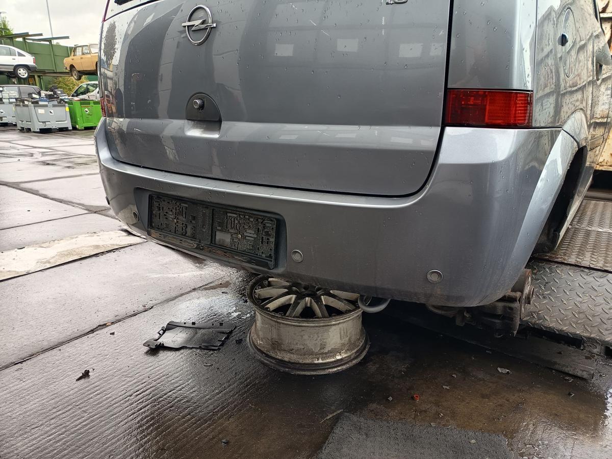 Opel Meriva A orig Stoßstange hinten Stoßfänger für PDC Z163 Silber Bj 2003
