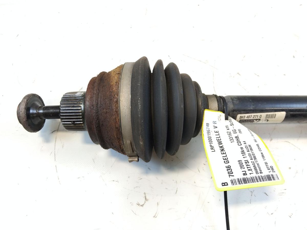 Audi A4 8K B8 original Gelenkwelle Antriebswelle vorn rechts 1.8TFSI Bj.2009