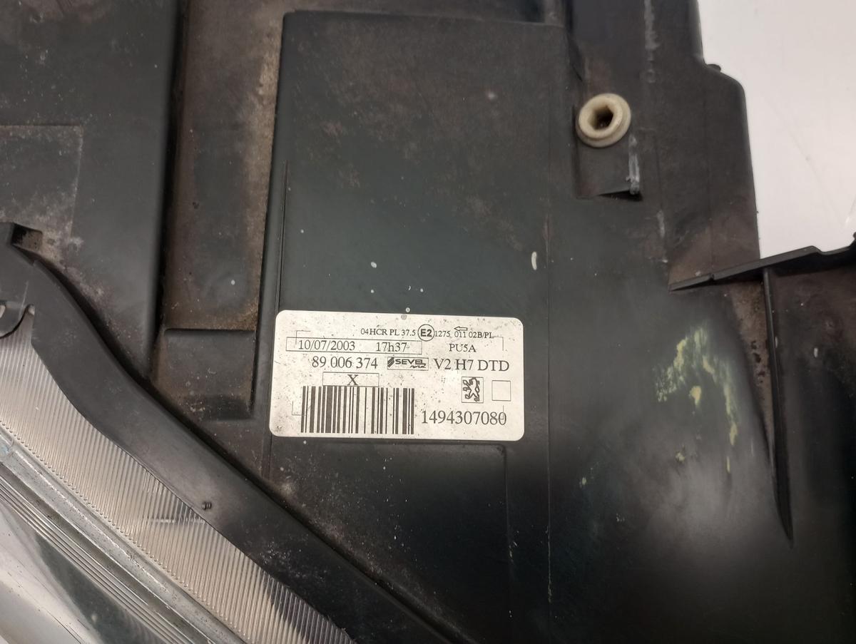Peugeot 807 EA/EB Bj 2003 orig Scheinwerfer rechts Halogen mit Linse 1494307080