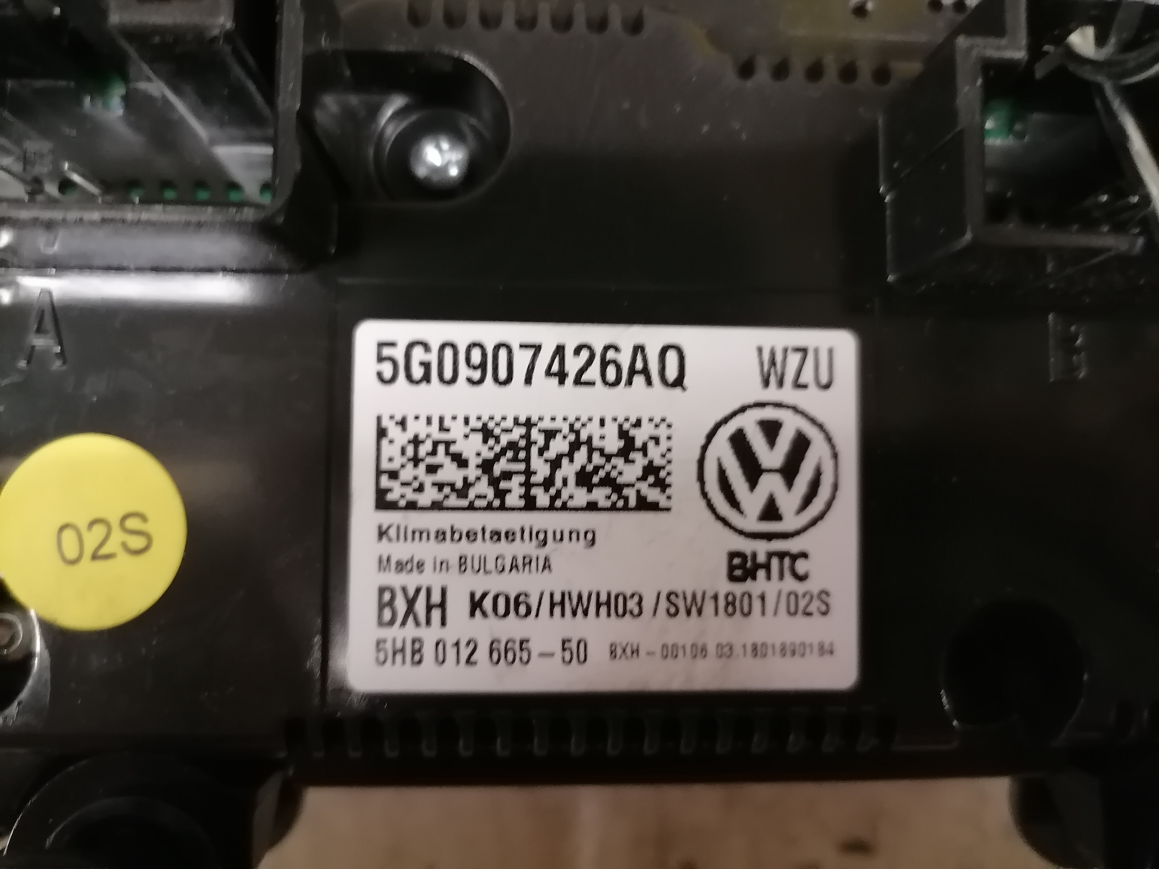 VW Golf 7 VII BJ18 Klimabedienteil Heizbetätigung 5G0907426AQ