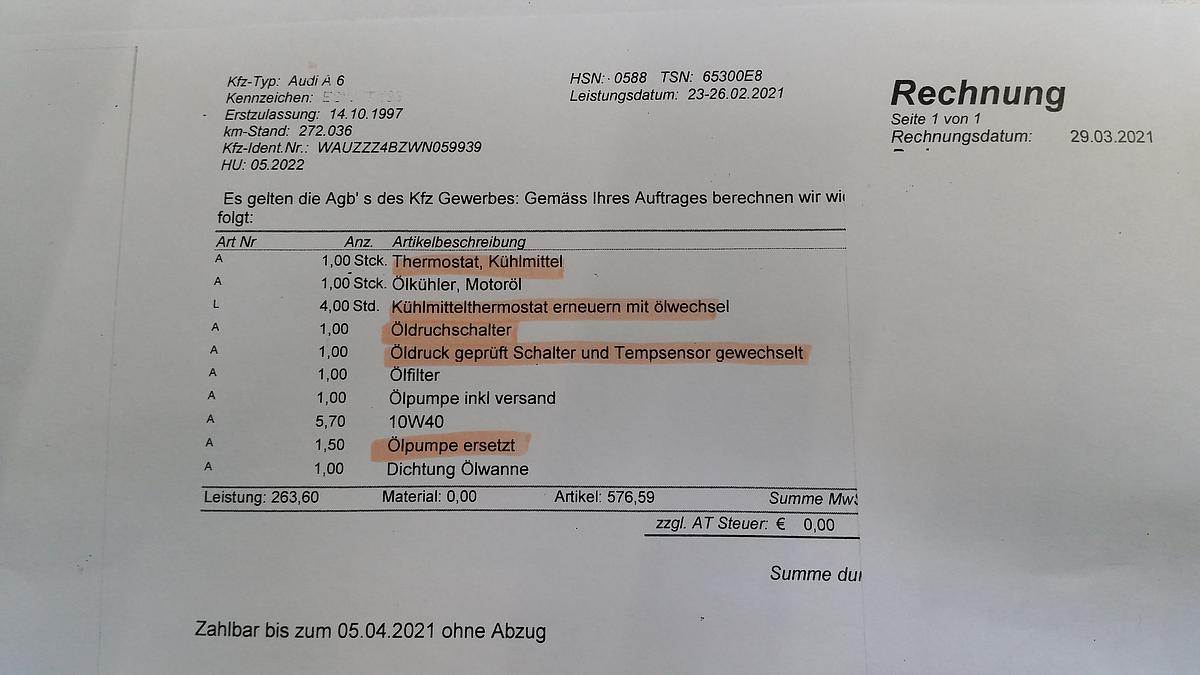 Audi A6 4B org Motor 2393ccm 121kW Benzin ALF 277Tkm Bj 1997