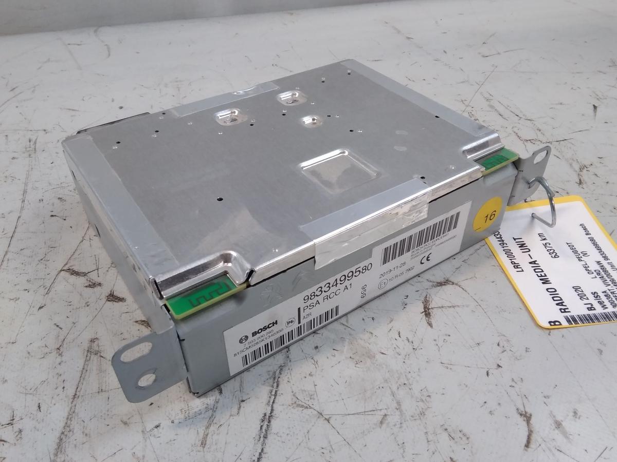Opel Vivaro C original Radio Media-Unit 9833499580 Bj.2020 Bosch 7503900285