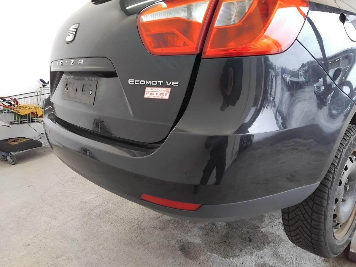 Seat Ibiza ST Kombi 6J original Sto&szlig;f&auml;nger Sto&szlig;stange hinten PDC BJ2012 LZ9Y phantomschwarz