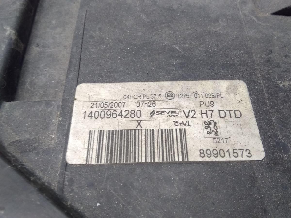 Peugeot 807 original Scheinwerfer rechts Halogen mit LWR BJ2007 1400964280