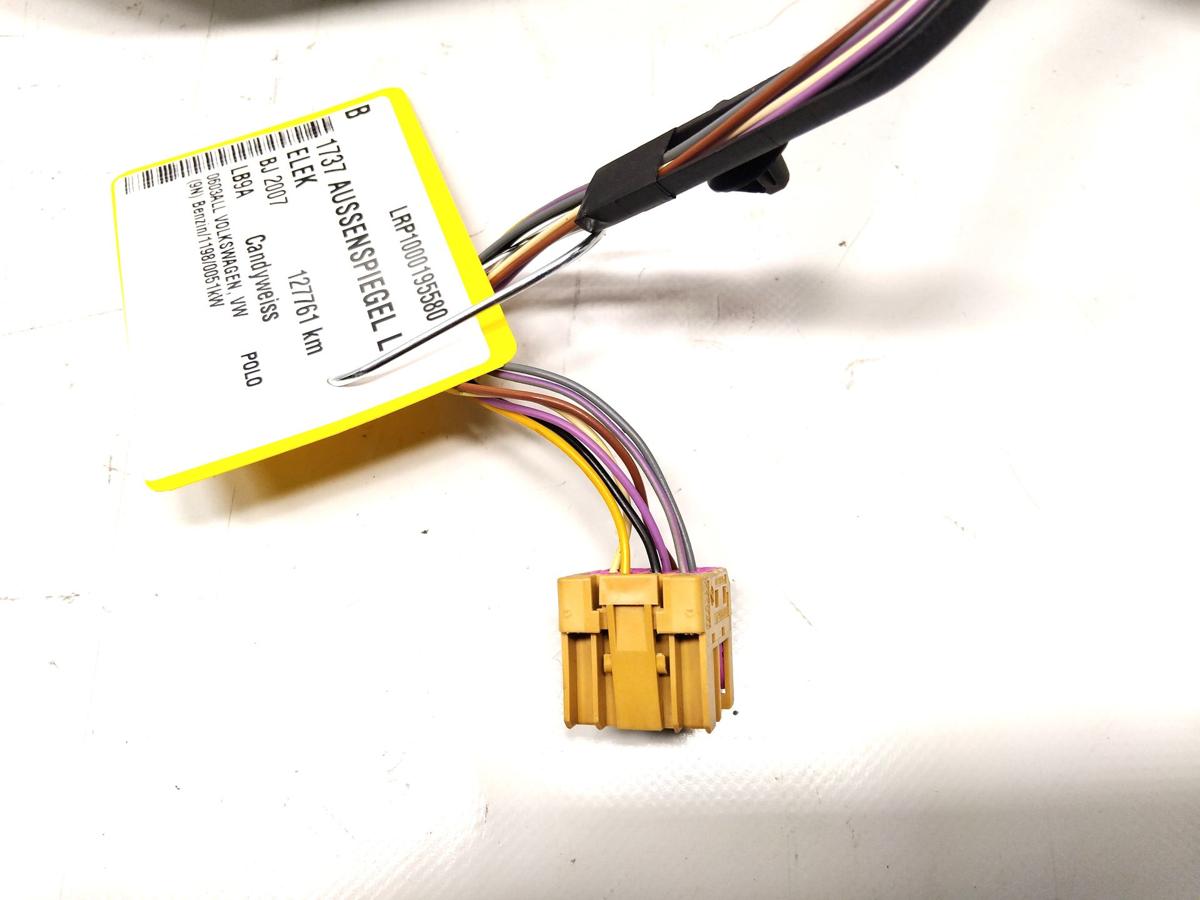 VW Polo 9N3 original Au&szlig;enspiegel links elektrisch und beheizt 7-polig Bj.2007