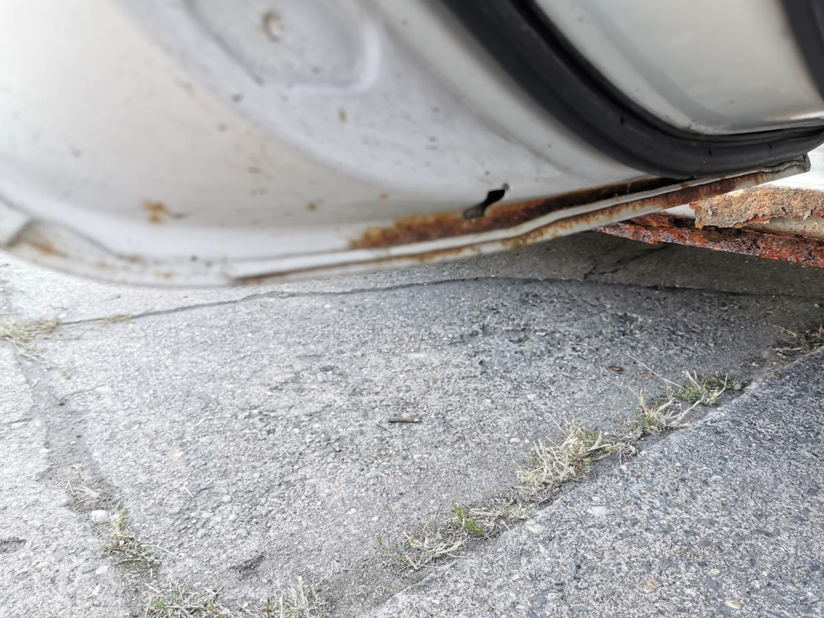 Daihatsu Materia M401 Tür Autotür Rohbautür Fondtür hinten links W09 White ROST