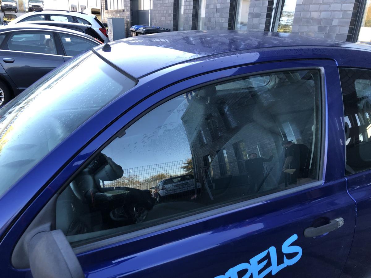 Nissan Micra K12 Tür vorn links Fahrertür im Rohbau BW6 Dark Blue Perl 3 türer