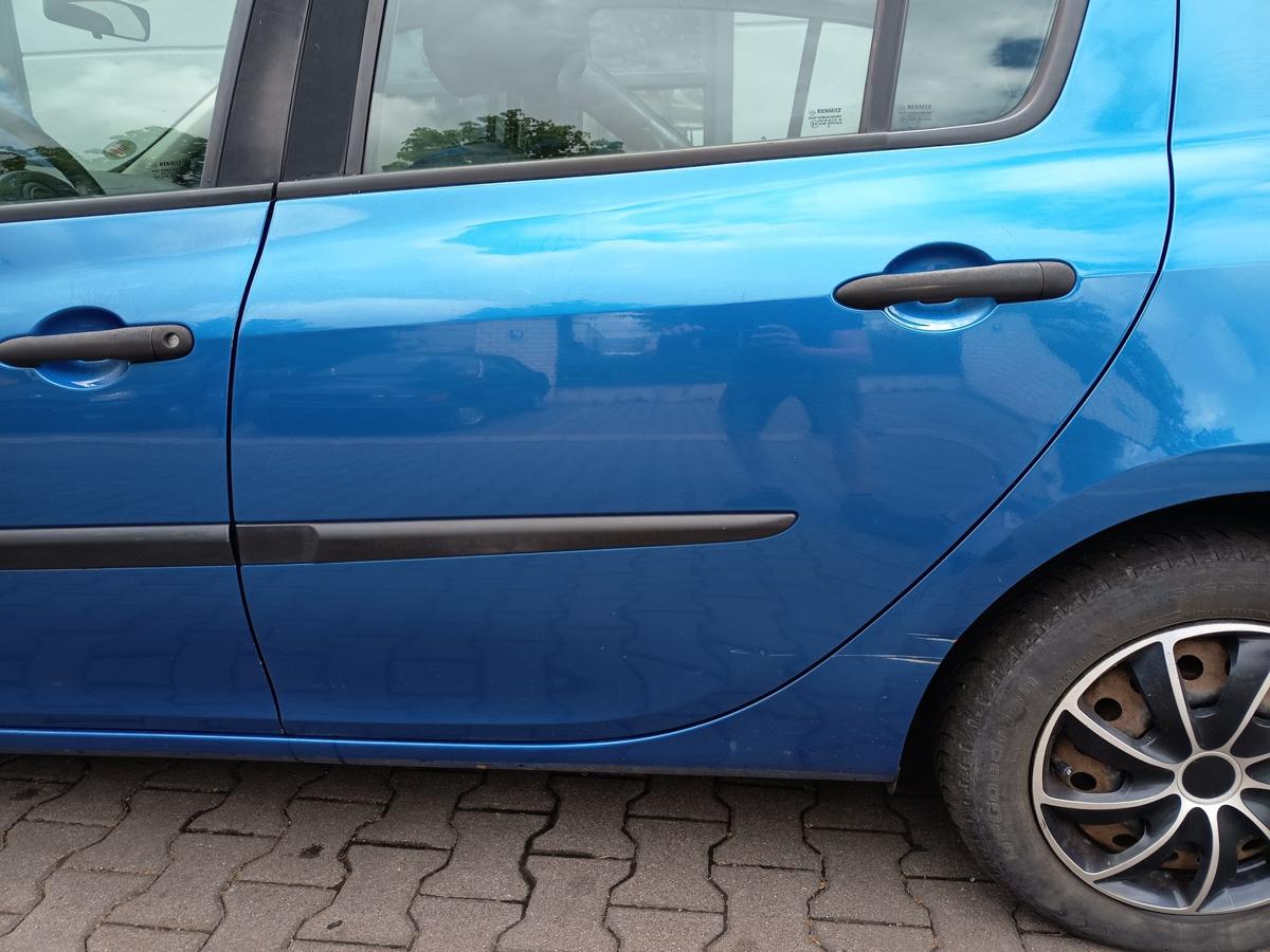 Renault Clio III orig Tür hinten links 5türer TEI45 Blau met Bj 2006
