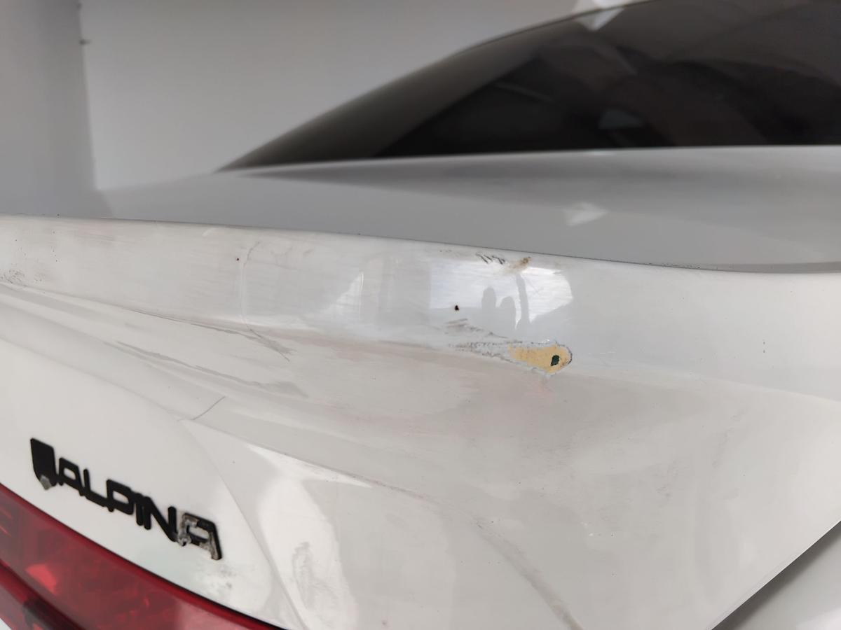 BMW 7er E65 E66 Heckklappe alpinweiss 3 mit Spoiler BJ2003