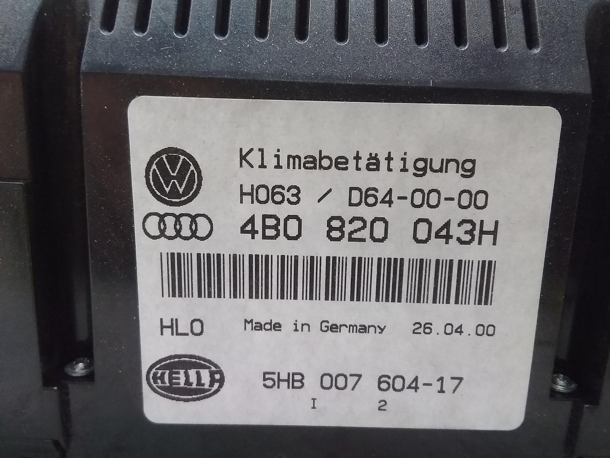 Audi A6 4B BJ2000 original Heizungsbetätigung Bedienelement Heizung/Klima