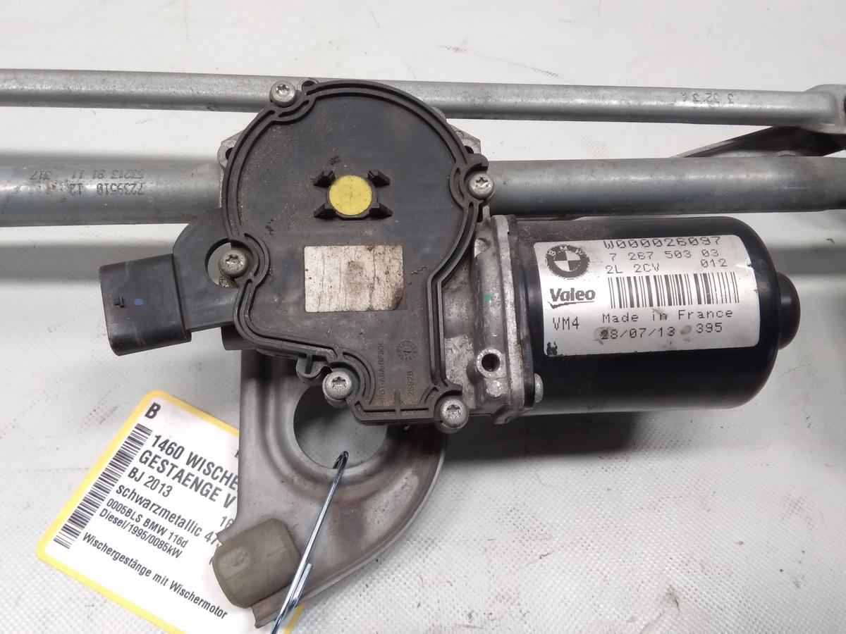 BMW 1er F21 original Wischermotor mit Wischergestänge vorn 7267503 BJ2013