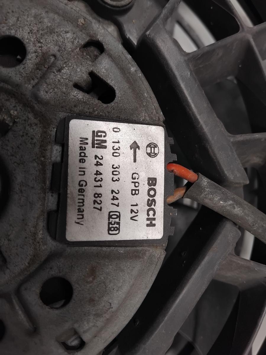 Opel Astra G orig Zusatz Elektrol&uuml;fter Klima 24431827 0130303247 BOSCH BJ2001