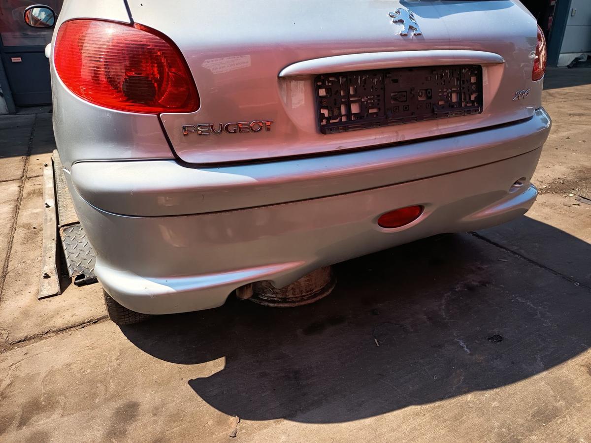 Peugeot 206 orig Stoßstange hinten Stoßfänger 5trg EZR Silber Bj 2005