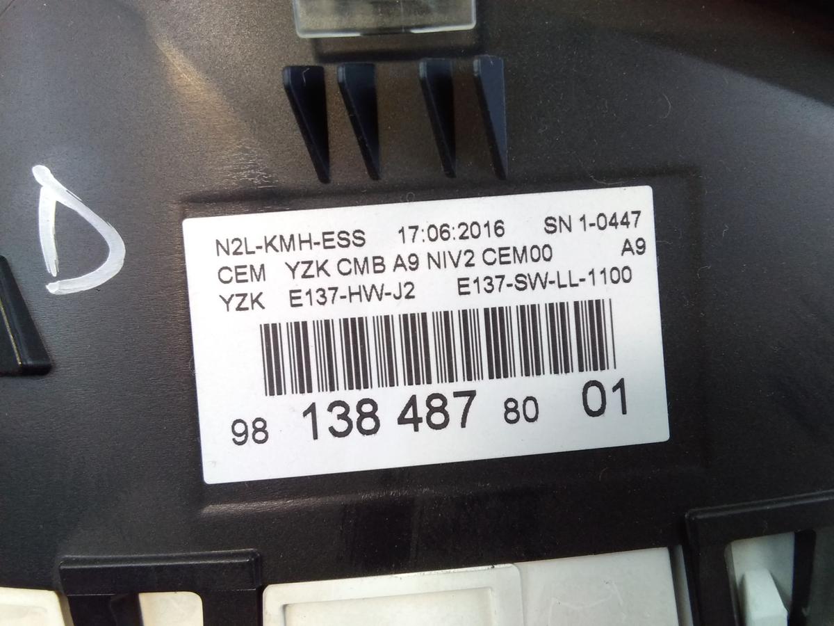 Peugeot 208 Facelift original Kombiinstrument Tacho Armatur 1.2VTI Bj.2016