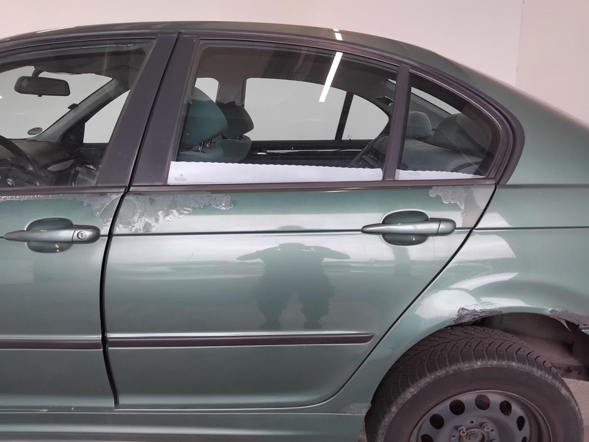 BMW 3er E46 Limousine T&uuml;r hinten links meergr&uuml;nmetallic 393 4-t&uuml;rig BJ1999