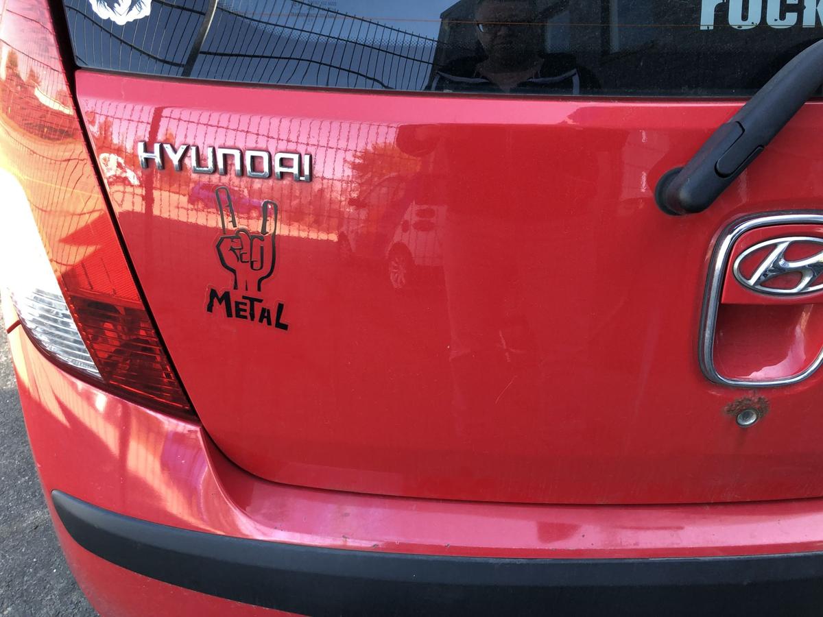 Hyundai i10 PA Heckklappe mit Heckscheibe im Rohbau Anrostungen H4 Electric Red