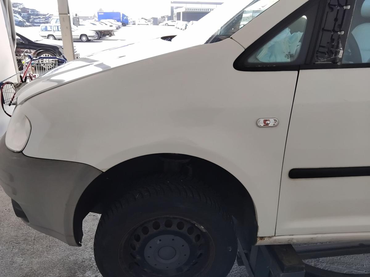 VW Caddy 2K original Kotfl&uuml;gel vorn links LB9A Candywei&szlig; BJ2005