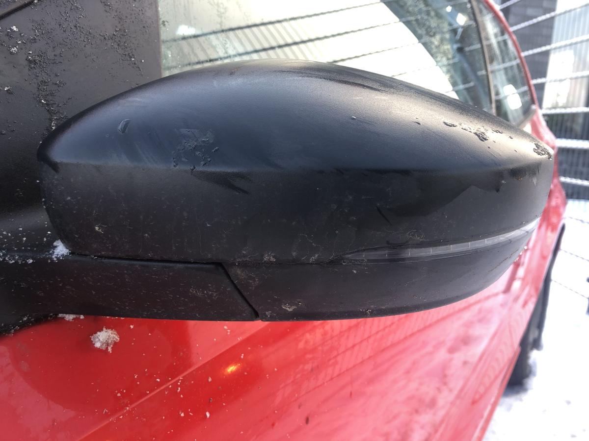 VW Polo 6R Aussenspiegel links Seitenspiegel unlackiert manuell