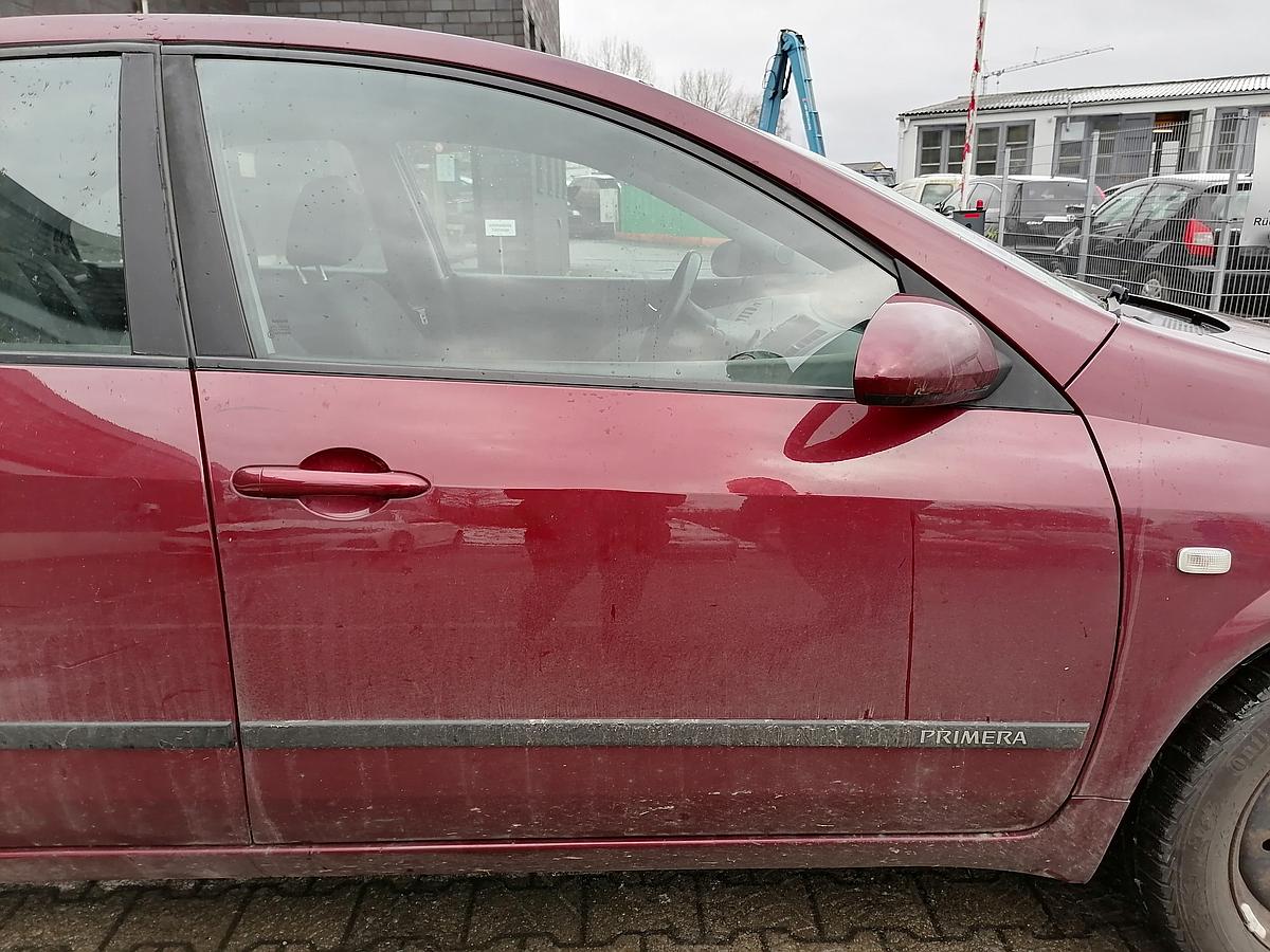 Nissan Primera P12 Tür vorn rechts Stufenheck Beifahrertür BJ03 AX5-ROMA RED