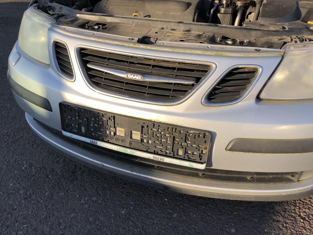 Saab 9-3 Typ YS3F Stossf&auml;nger vorne NSW Bumper Stosstange silber