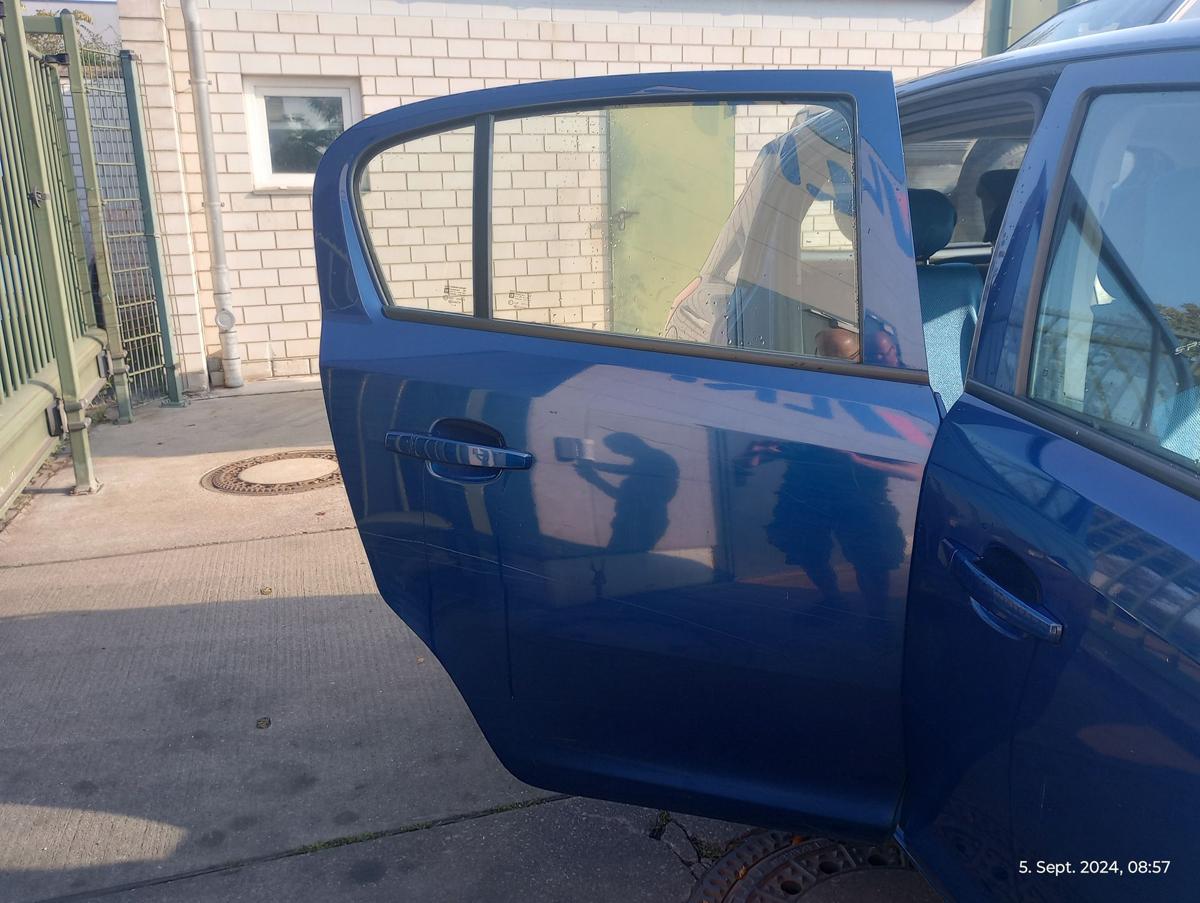 Opel Corsa D orig Tür hinten rechts 5 türer Beifahrerseite Z21B Blau bis 2010