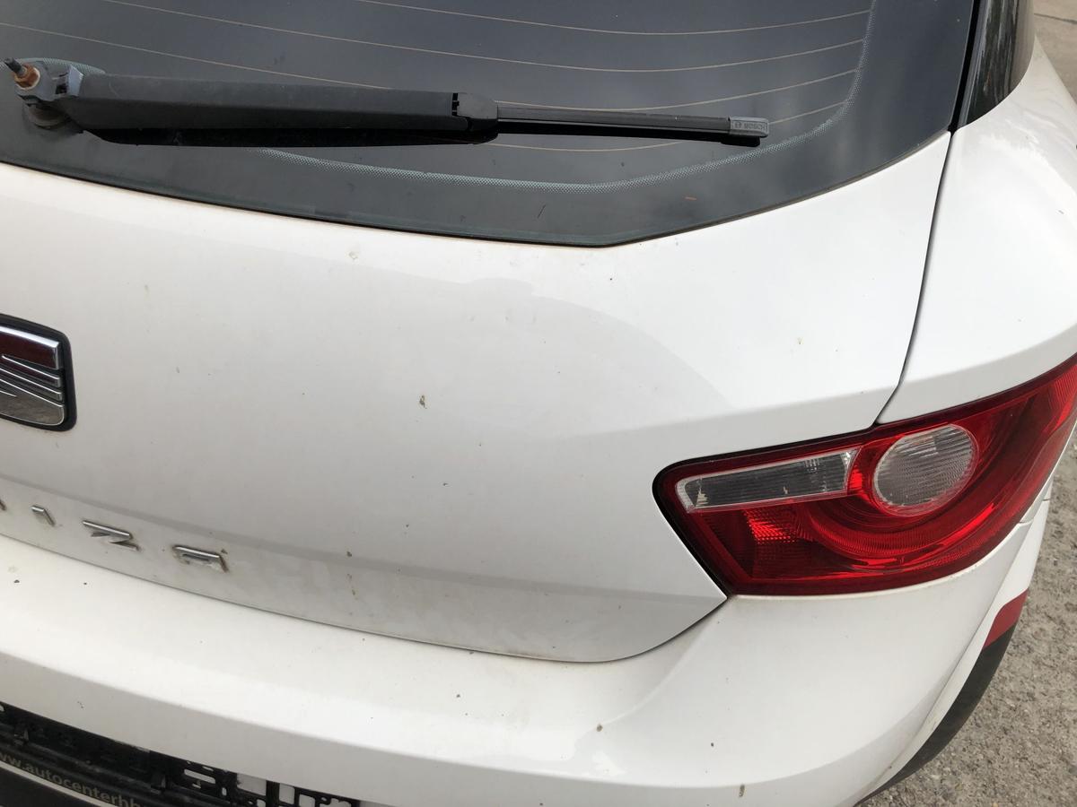 Seat Ibiza 6J Heckklappe mit Heckscheibe Kofferklappe 3 t&uuml;rer LB9A Candywei&szlig;