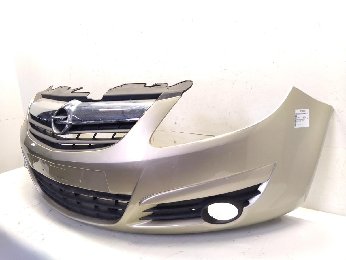 Opel Corsa D orig Sto&szlig;f&auml;nger Sto&szlig;stange vorn Z40M Champagnersilber BJ2007 m Grill