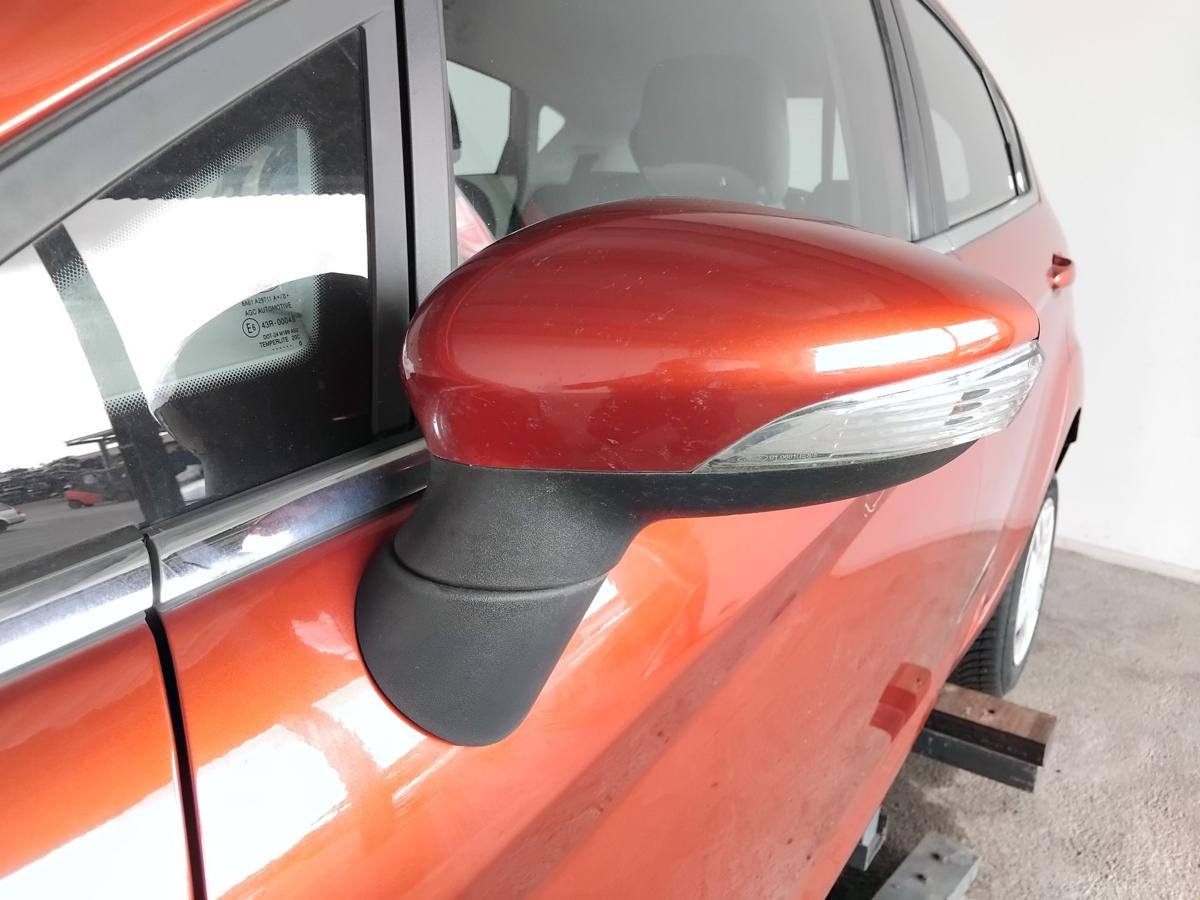 Ford Fiesta JA8 orig Au&szlig;enspiegel links elektrisch anklappbar BJ2010 tangorot