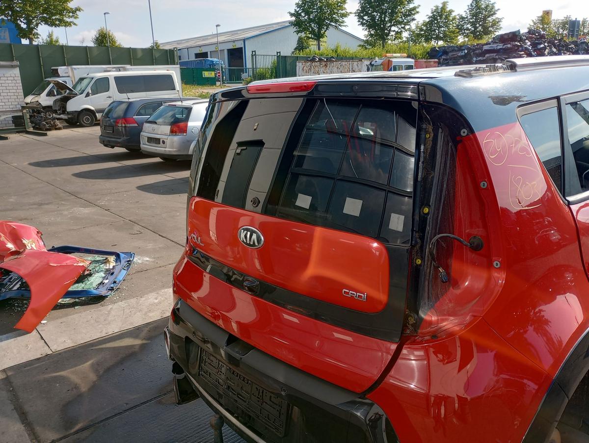 Kia Soul II orig Heckklappe mit Scheibe AJR Infernorot Rückfahrkamera Bj 2014