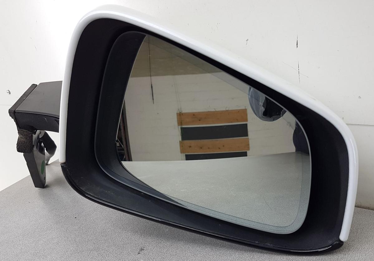 Tesla Model X Au&szlig;enspiegel rechts in PPSW White Water Pearl Bj2022 elek 13 Pins