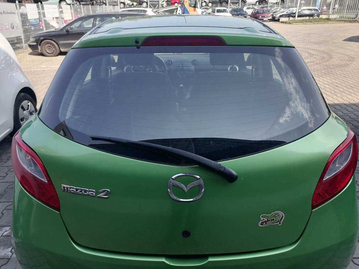 Mazda 2 DE original Heckklappe mit Heckscheibe Grünmetallic Bj.2009