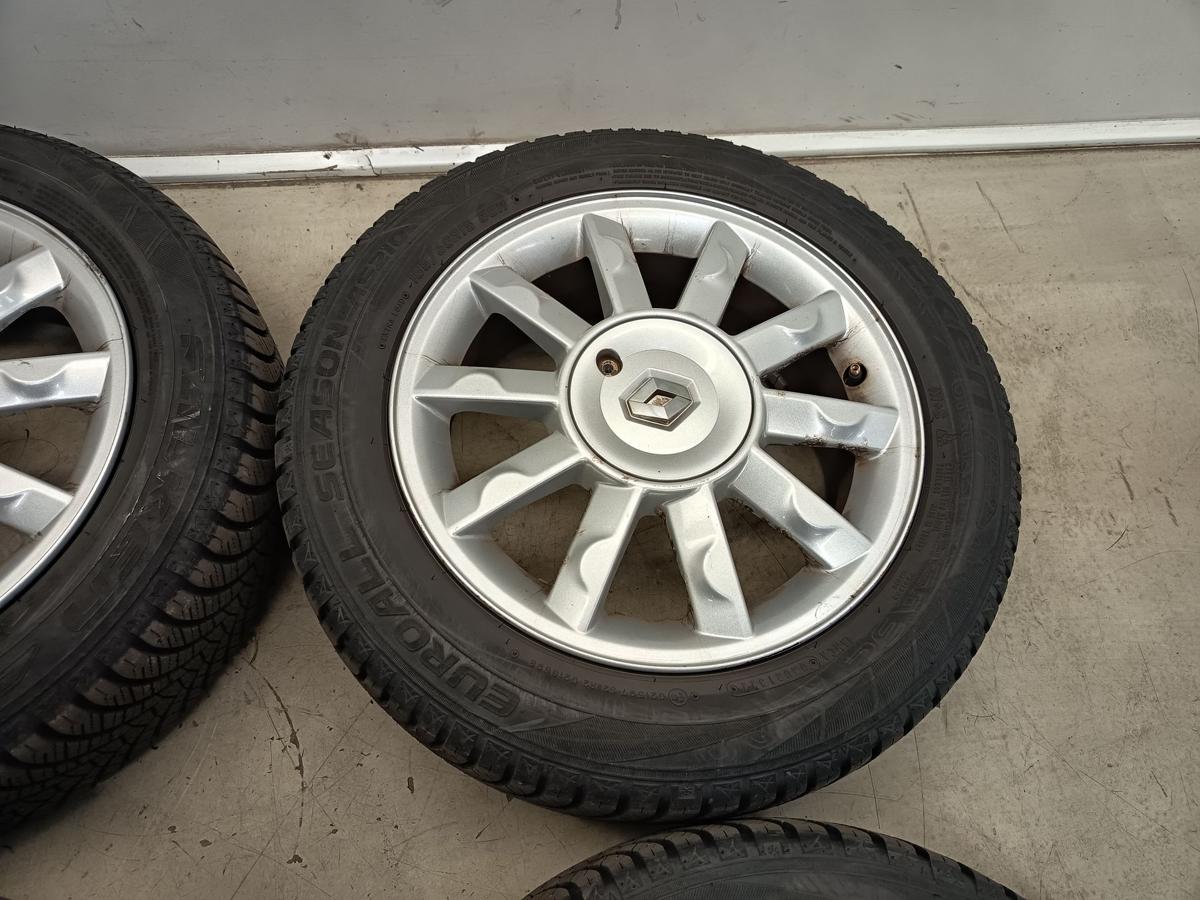 Renault Modus original Alufelgen Alufelgensatz 6x15 ET50 Allwetterreifen Bj 2005