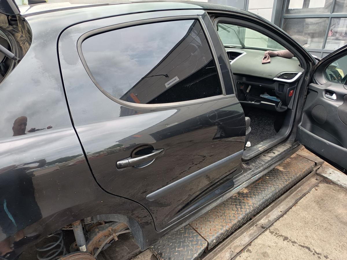 Peugeot 207 original Tür hinten rechts Fond EXL Obsidianschwarz Bj 2008