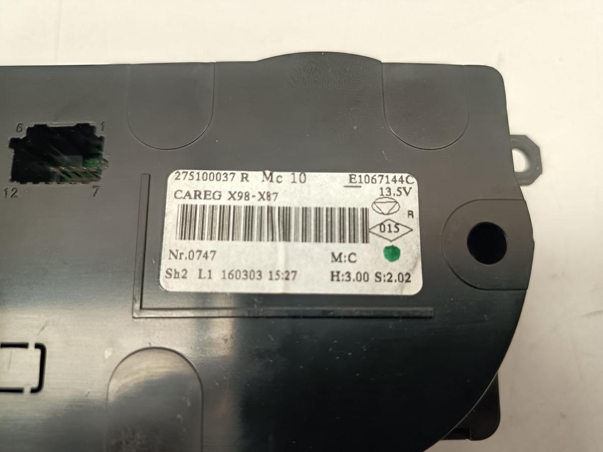 Renault Captur original Klimabedienteil Heizungsbet&auml;tigung 275100037R Bj 2016