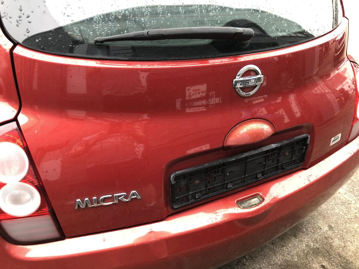 Nissan Micra K12 Heckklappe mit Heckscheibe Kofferklappe Heckdeckel Roh A32 Red