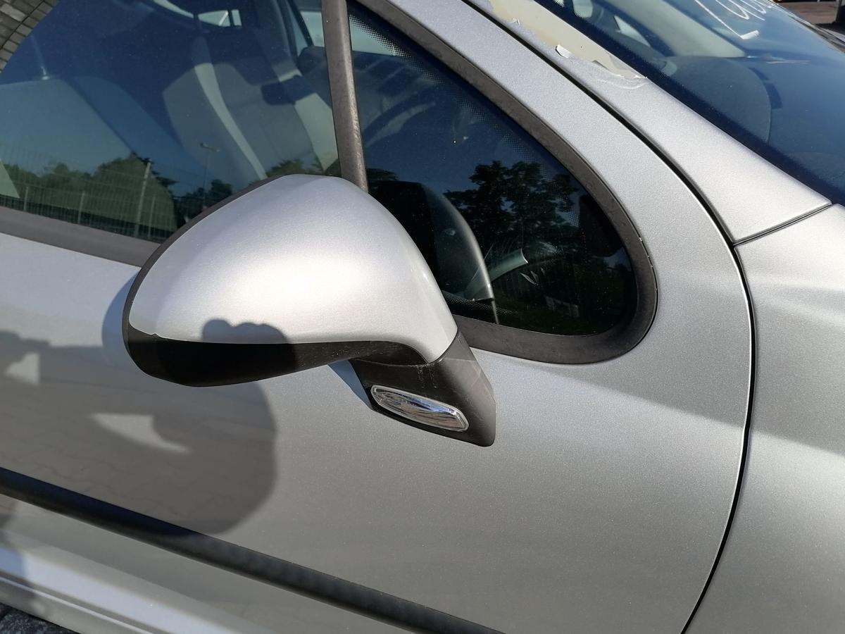 Peugeot 207 original Au&szlig;enspiegel rechts EZR Aluminium Grau elektrisch verstellbar Bj.2007