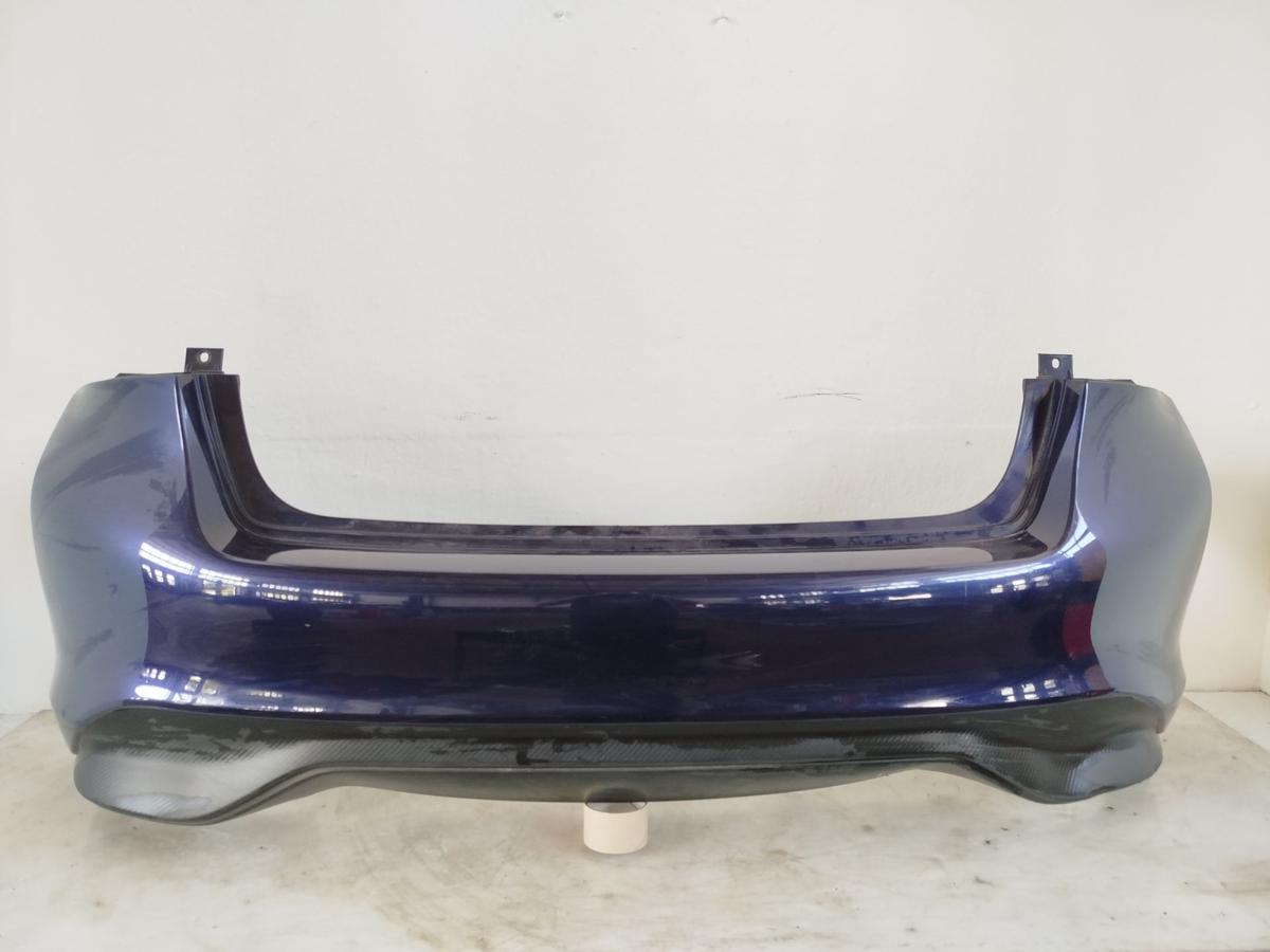 Nissan Pulsar C13M Stoßfänger hinten Stoßstange ohne PDC RBR Blue Perl Schaden