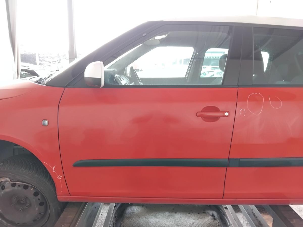 Skoda Fabia 2 5J Tür vorn links Fahrertür corridarot 8151 BJ2009