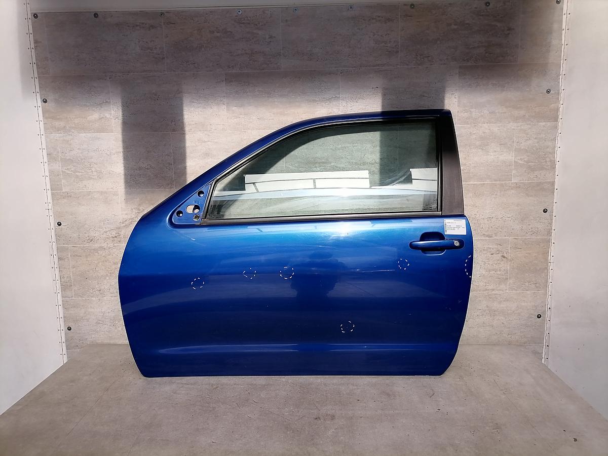 Seat Ibiza 6K2 Tür links 3-Türer Fahrertür blau LS5N Bj.2000