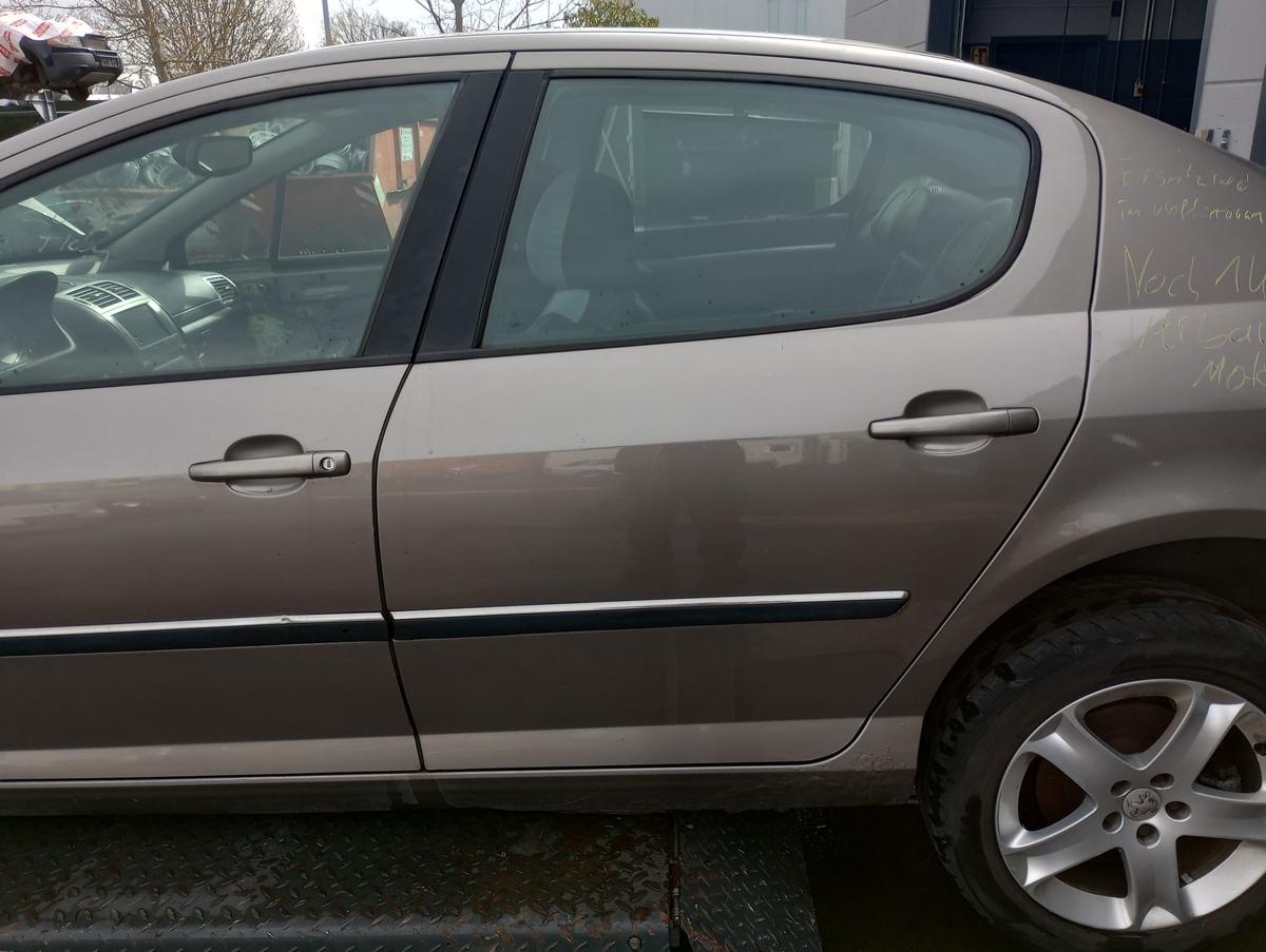 Peugeot 407 Limo orig Rohtür hinten links Fond KDA Erlengrau met Bj 2006